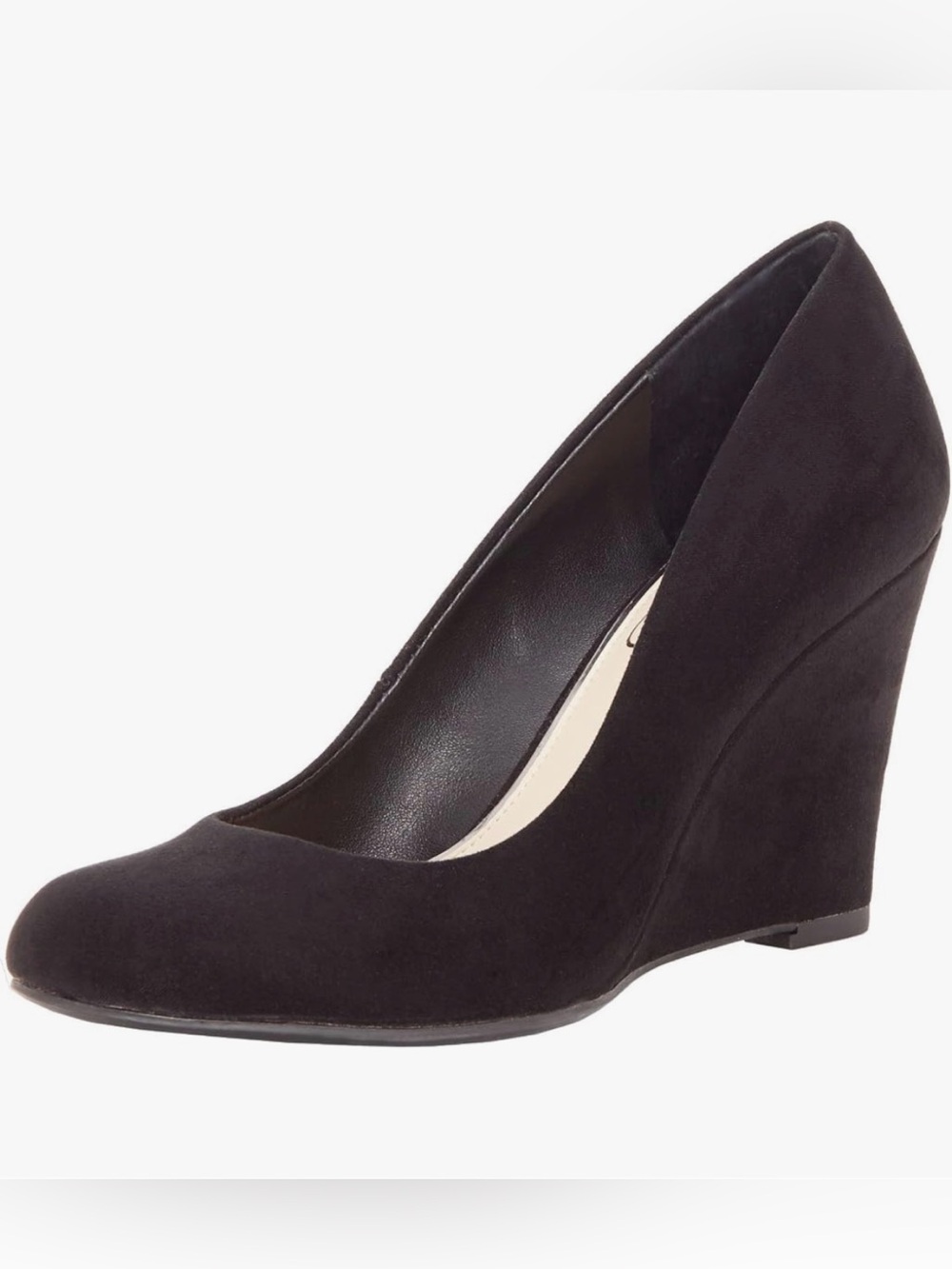 NWT! Jessica Simpson Black Microsuede Wedge Heels - Size 8